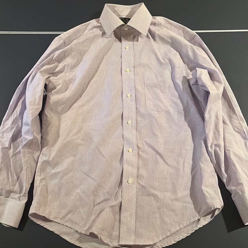 JoS. A. Bank Men’s Button Down Dress Shirt Size 15 Light Purple